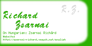 richard zsarnai business card